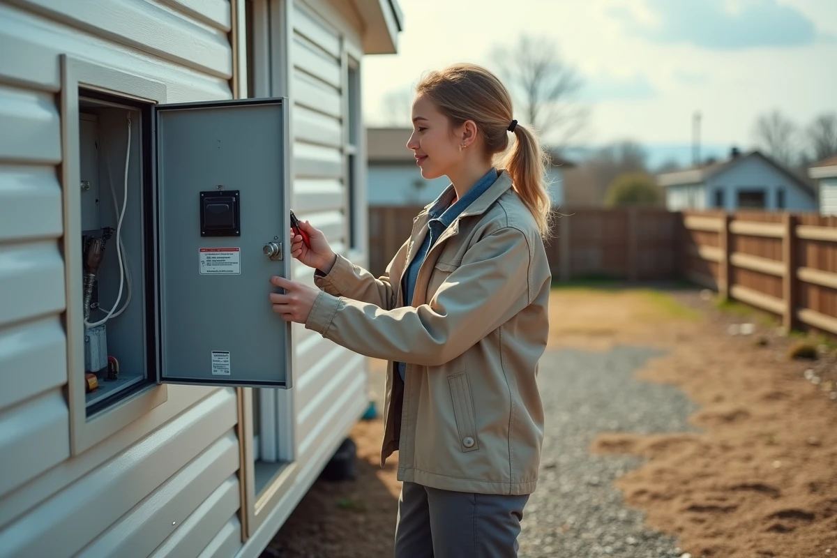 Jeune femme vérifiant une connexion d